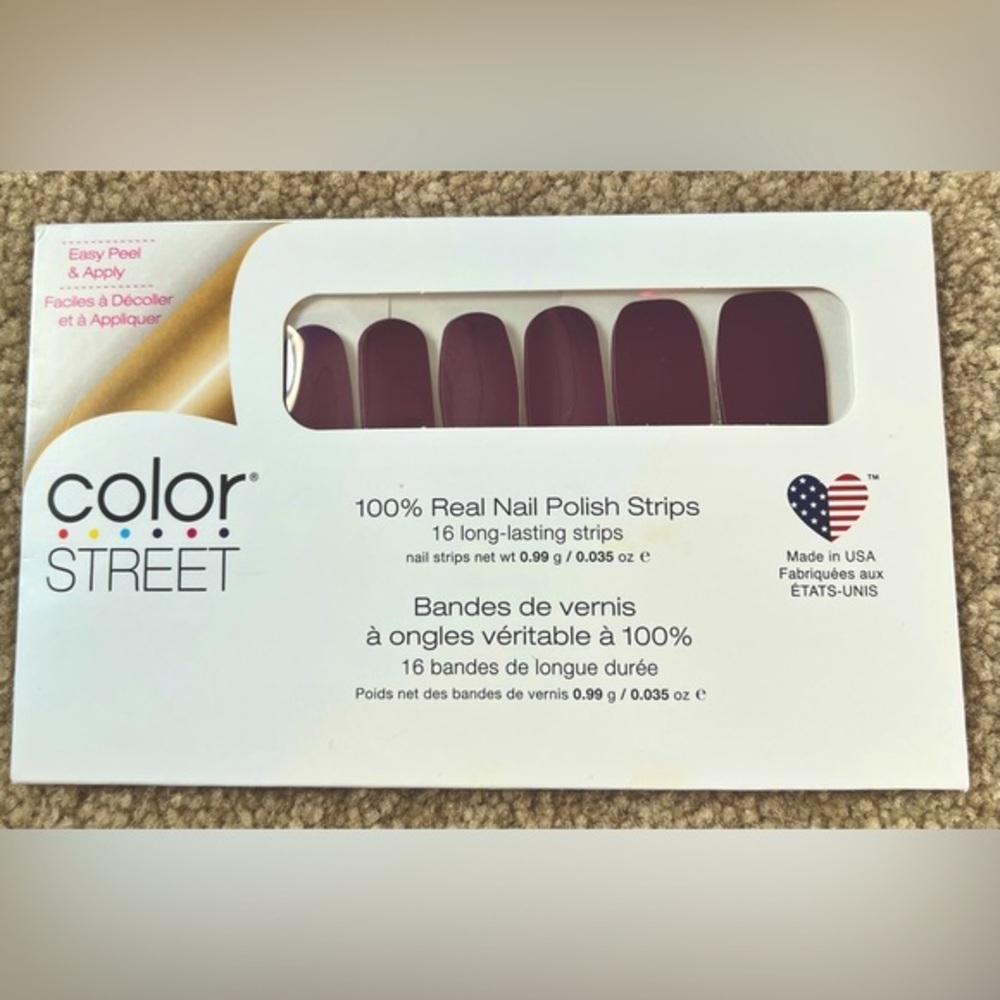 Unopened Color Street nail strips Aberdeen Aubergine